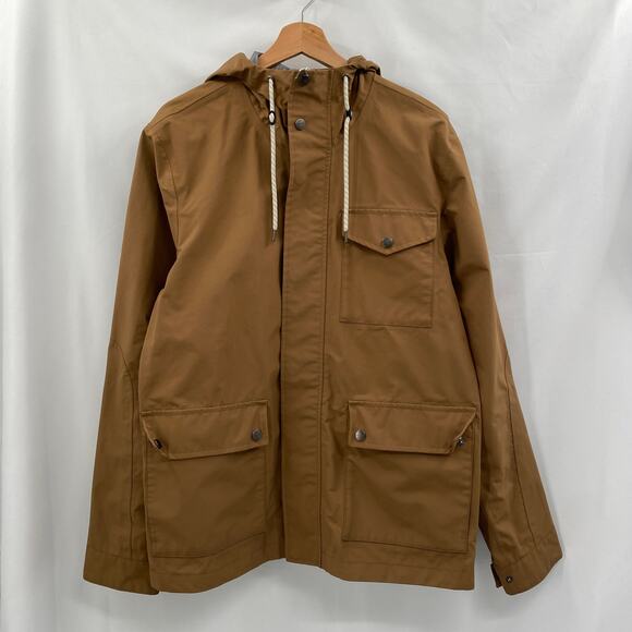 Vuori Men's Large Palisades Rain Jacket in acorn - Picture 3 of 5